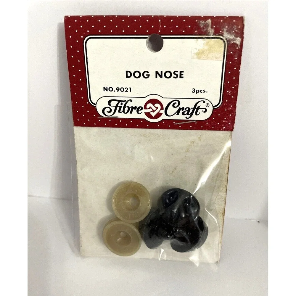 Fibre Craft DIY 18mm Plastic Safety Dog Or Bear Nose Quantity of 3